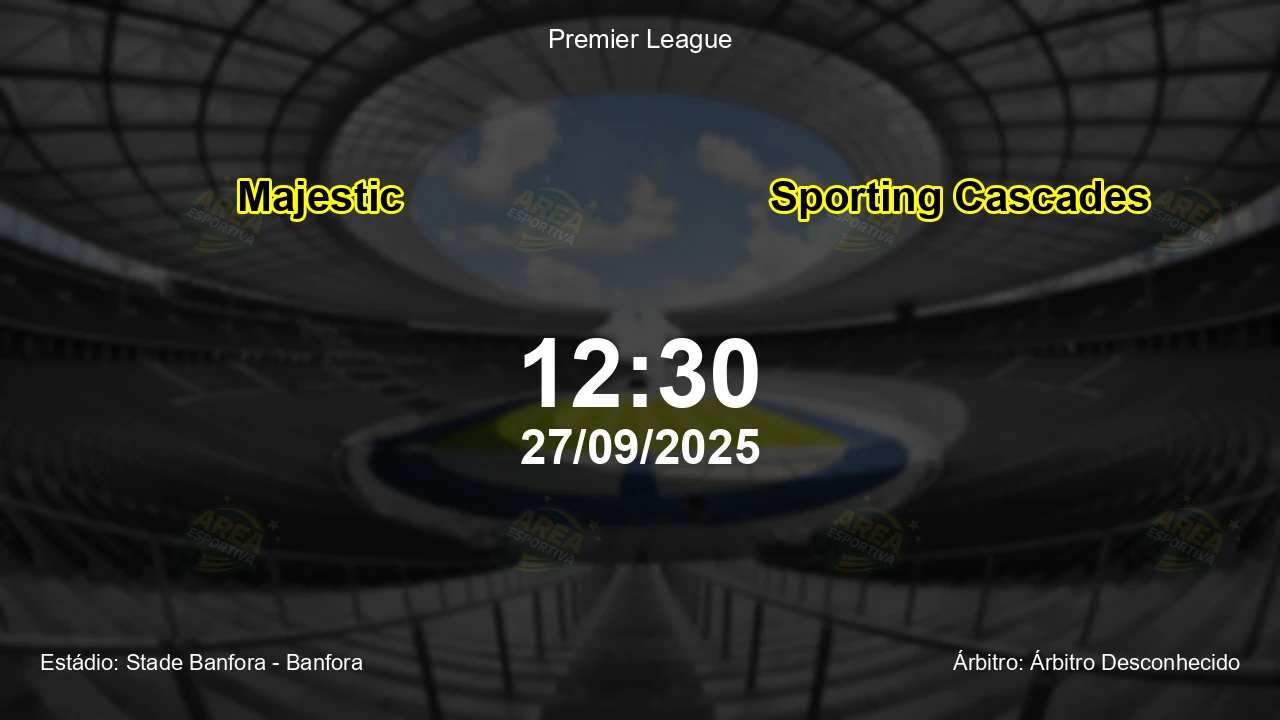 Palpite e análise do jogo Majestic vs Sporting Cascades pela Premier League