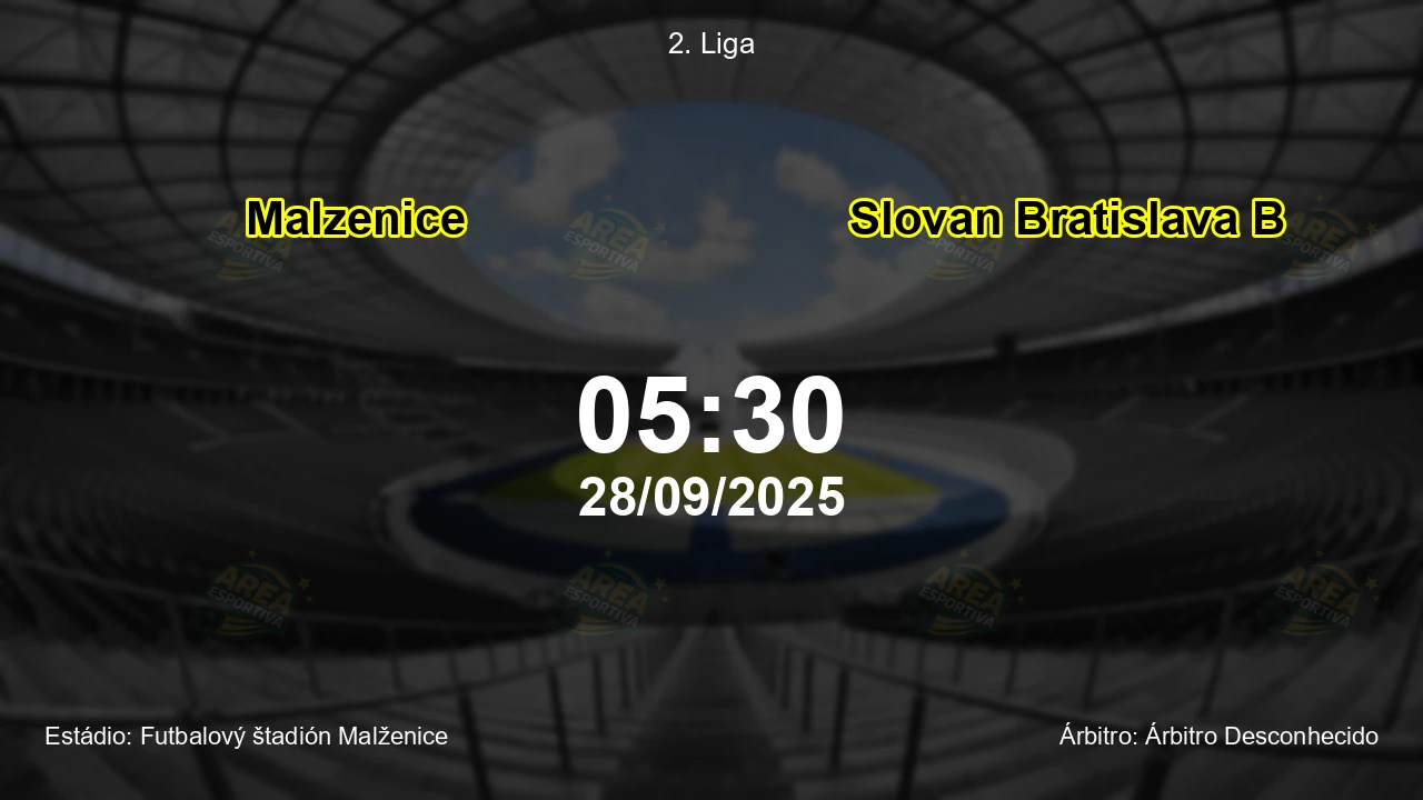 Palpite e análise do jogo Malzenice vs Slovan Bratislava B pela 2. Liga