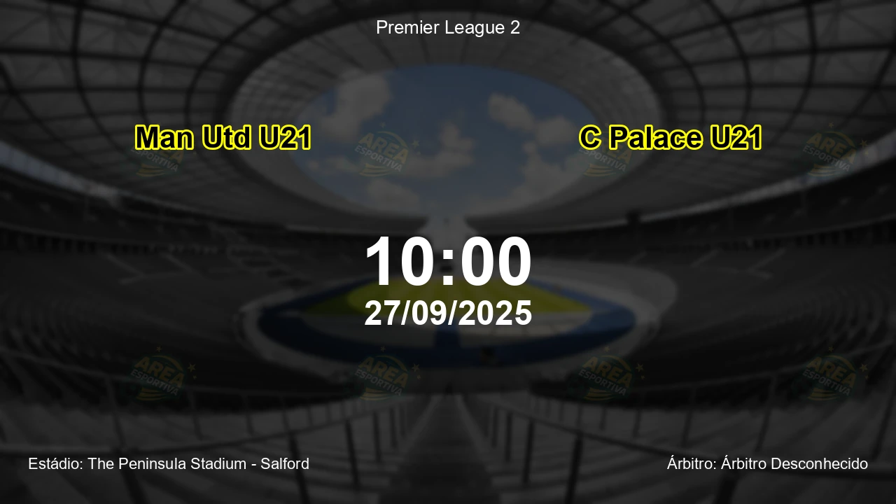 Palpite e análise do jogo Man Utd U21 vs C Palace U21 pela Premier League 2