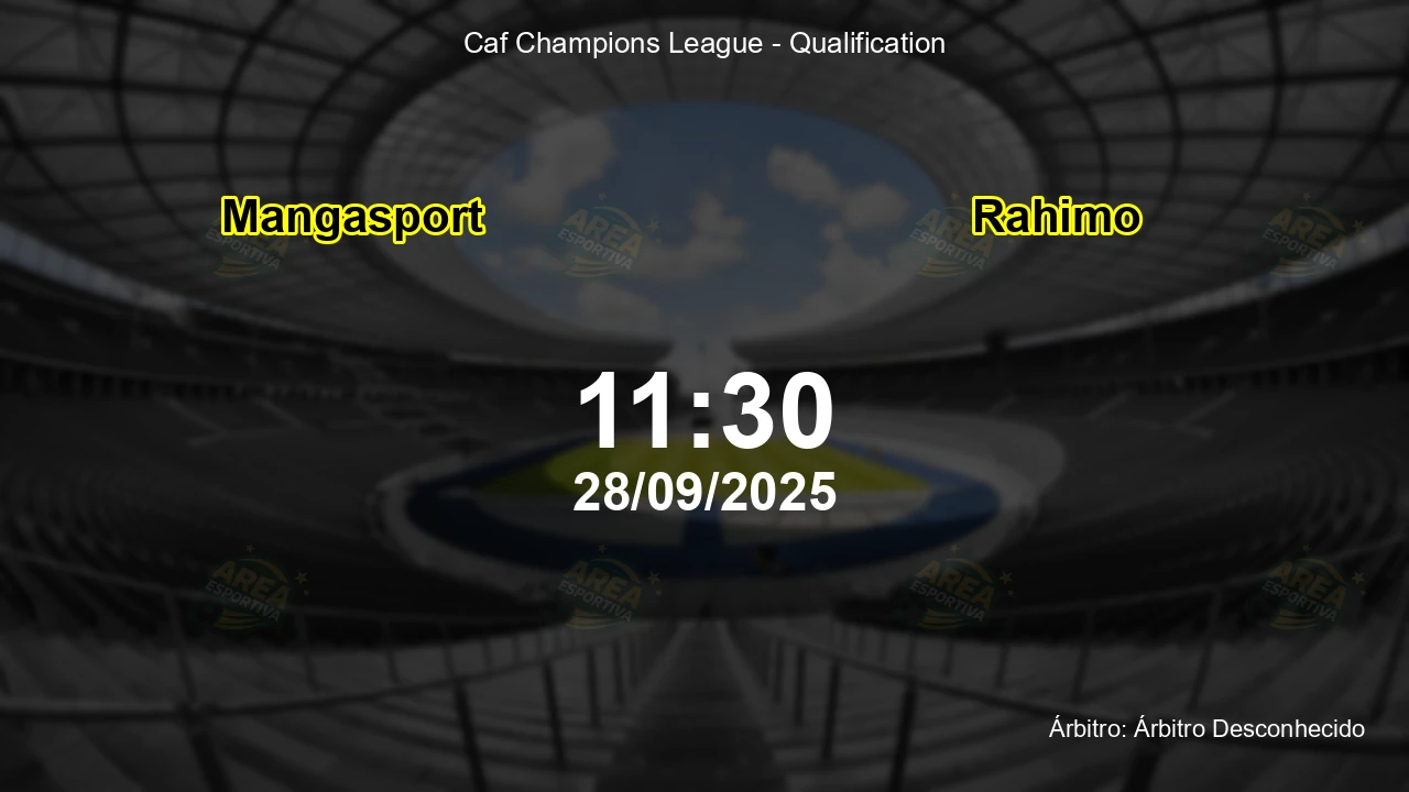 Palpite e análise do jogo Mangasport vs Rahimo pela Caf Champions League - Qualification