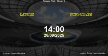 Palpite e análise do jogo Marbelli vs Torre del Mar pela Tercera Rfef - Group 9