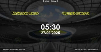 Palpite e análise do jogo Marianske Lazne vs Olympie Brezova pela 4. Liga - Group B