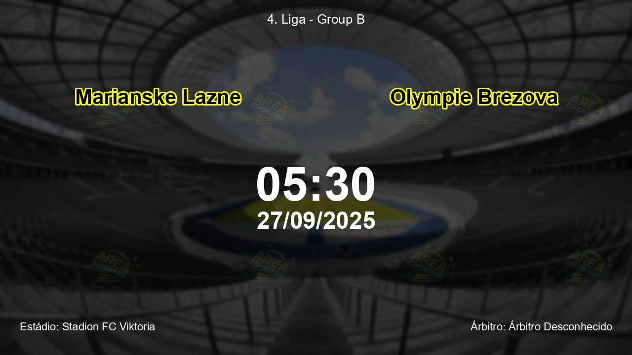 Palpite e análise do jogo Marianske Lazne vs Olympie Brezova pela 4. Liga - Group B