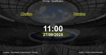 Palpite e análise do jogo Marine vs Buxton pela Fa Cup - Qualification