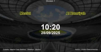 Palpite e análise do jogo Masfut vs Al Hamriyah pela Division 1