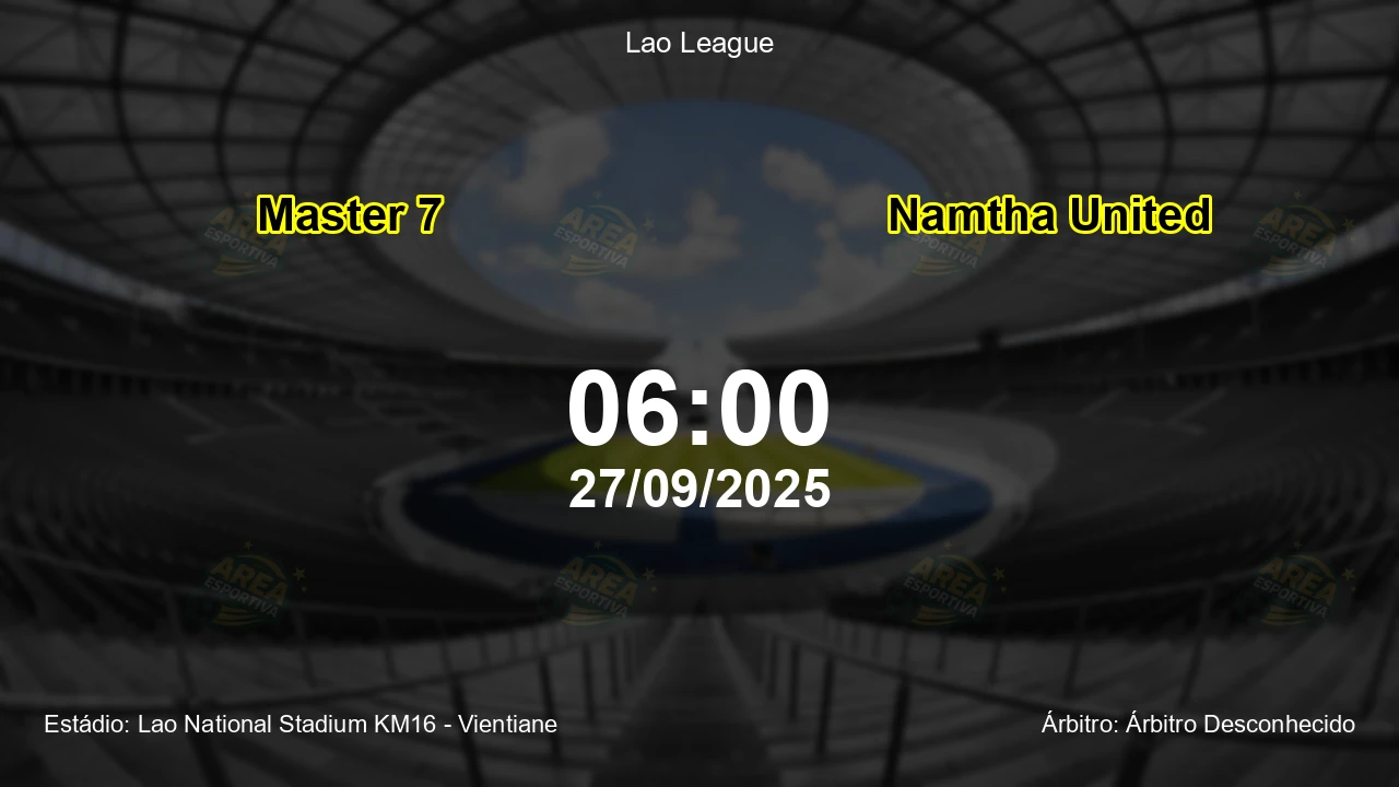 Palpite e análise do jogo Master 7 vs Namtha United pela Lao League