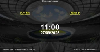 Palpite e análise do jogo Melita vs Mtarfa pela Challenge League