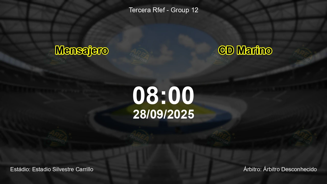 Palpite e análise do jogo Mensajero vs CD Marino pela Tercera Rfef - Group 12
