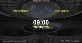 Palpite e análise do jogo Meuselwitz vs Greifswald pela Regionalliga Nordost