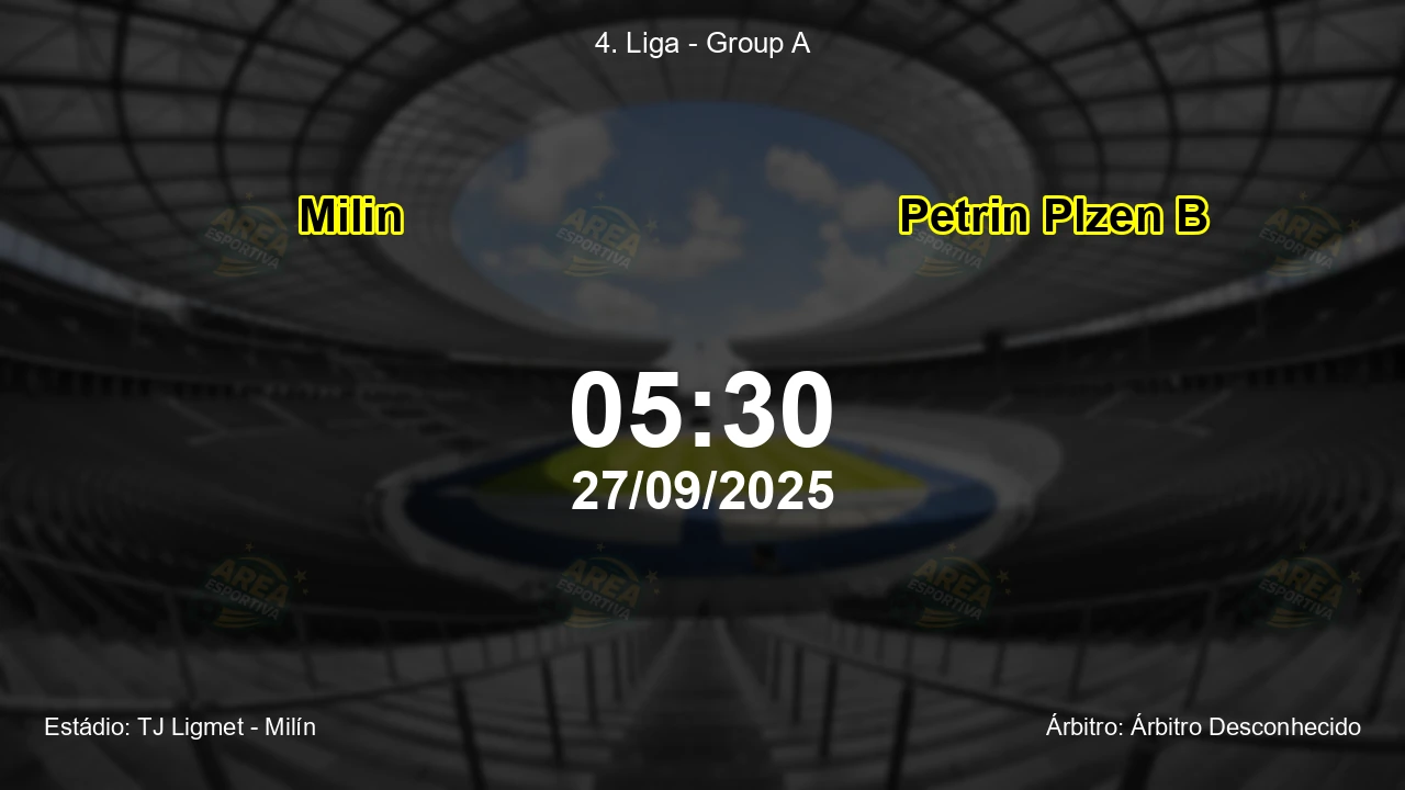 Palpite e análise do jogo Milin vs Petrin Plzen B pela 4. Liga - Group A