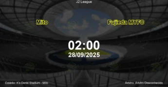 Palpite e análise do jogo Mito vs Fujieda MYFC pela J2 League