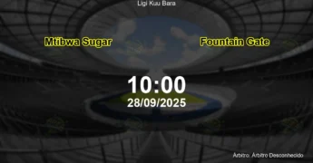Palpite e análise do jogo Mtibwa Sugar vs Fountain Gate pela Ligi Kuu Bara