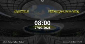 Palpite e análise do jogo NagaWorld vs Kirivong Sok Sen Chey pela Cpl
