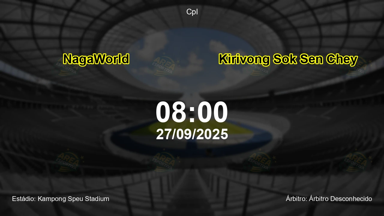 Palpite e análise do jogo NagaWorld vs Kirivong Sok Sen Chey pela Cpl