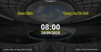 Palpite e análise do jogo Nam Dinh vs Cong An Ha Noi pela V.League 1