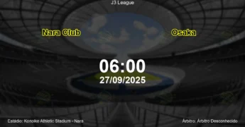 Palpite e análise do jogo Nara Club vs Osaka pela J3 League