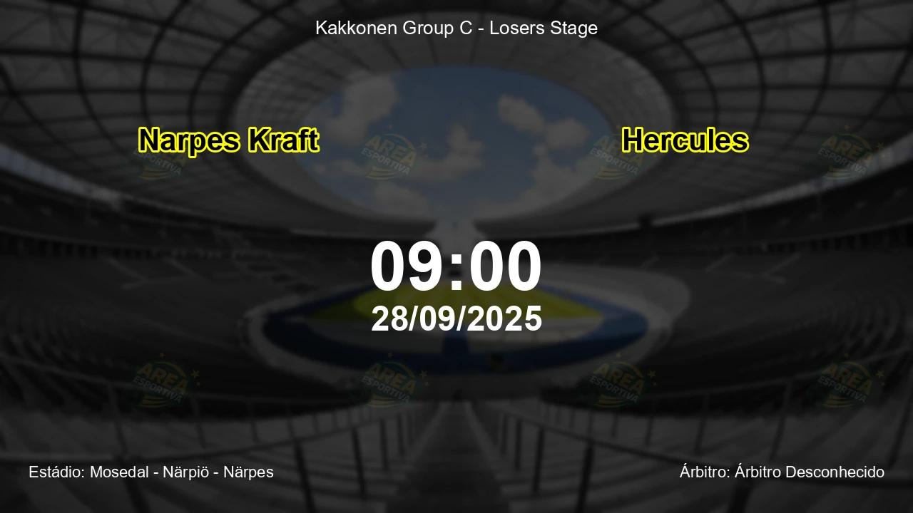 Palpite e análise do jogo Narpes Kraft vs Hercules pela Kakkonen Group C - Losers Stage