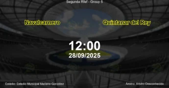 Palpite e análise do jogo Navalcarnero vs Quintanar del Rey pela Segunda Rfef - Group 5