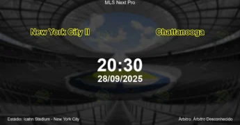 Palpite e análise do jogo New York City II vs Chattanooga pela MLS Next Pro