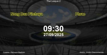 Palpite e análise do jogo Nong Bua Pitchaya vs Phrae pela Thai League 2