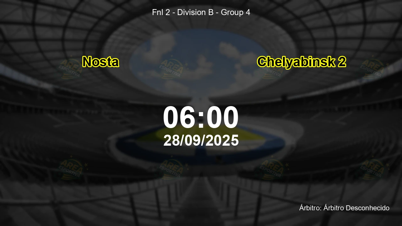 Palpite e análise do jogo Nosta vs Chelyabinsk 2 pela Fnl 2 - Division B - Group 4