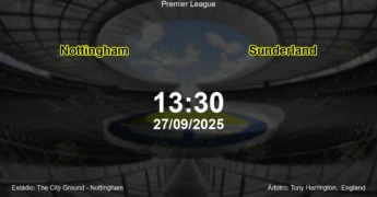Palpite e análise do jogo Nottingham vs Sunderland pela Premier League