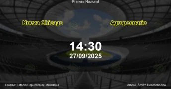 Palpite e análise do jogo Nueva Chicago vs Agropecuario pela Primera Nacional