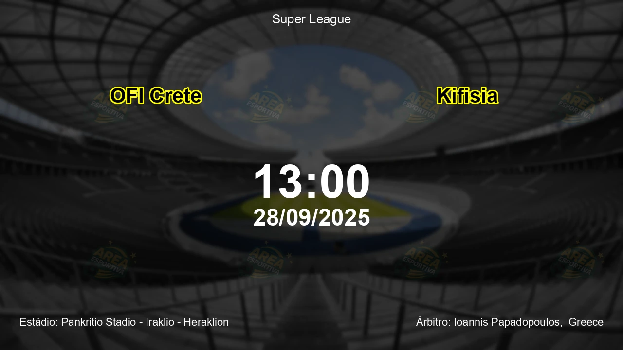 Palpite e análise do jogo OFI Crete vs Kifisia pela Super League