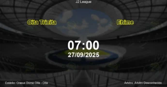 Palpite e análise do jogo Oita Trinita vs Ehime pela J2 League