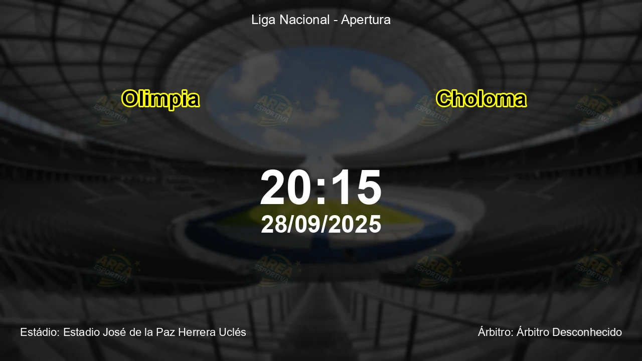 Palpite e análise do jogo Olimpia vs Choloma pela Liga Nacional - Apertura