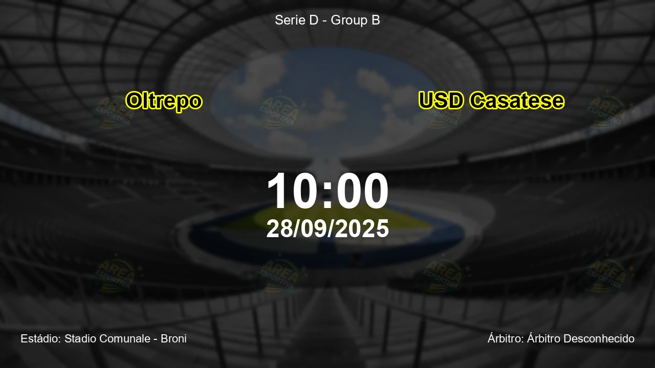 Palpite e análise do jogo Oltrepo vs USD Casatese pela Serie D - Group B