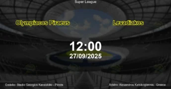 Palpite e análise do jogo Olympiacos Piraeus vs Levadiakos pela Super League