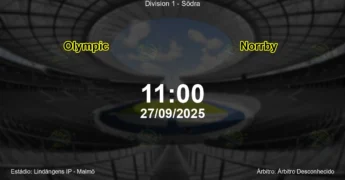 Palpite e análise do jogo Olympic vs Norrby pela Division 1 - Södra
