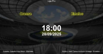 Palpite e análise do jogo Orense vs Emelec pela Liga Pro