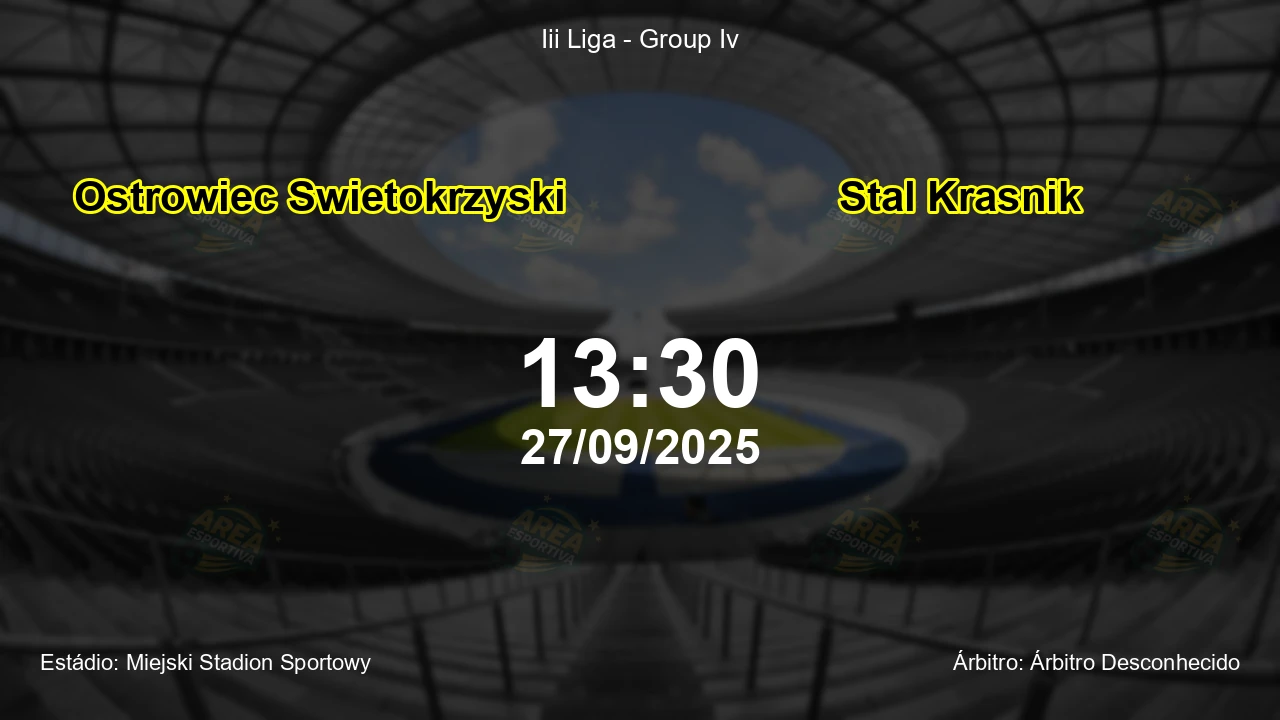 Palpite e análise do jogo Ostrowiec Swietokrzyski vs Stal Krasnik pela Iii Liga - Group Iv