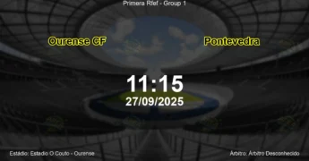 Palpite e análise do jogo Ourense CF vs Pontevedra pela Primera Rfef - Group 1