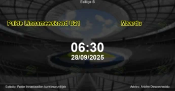 Palpite e análise do jogo Paide Linnameeskond U21 vs Maardu pela Esiliiga B
