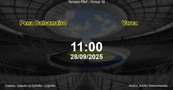 Palpite e análise do jogo Pena Balsamaiso vs Varea pela Tercera Rfef - Group 16