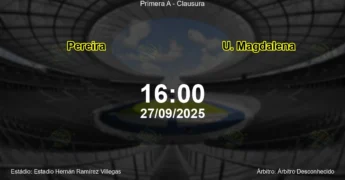 Palpite e análise do jogo Pereira vs U. Magdalena pela Primera A - Clausura