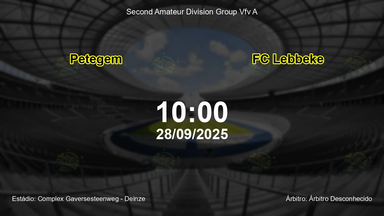 Palpite e análise do jogo Petegem vs FC Lebbeke pela Second Amateur Division Group Vfv A