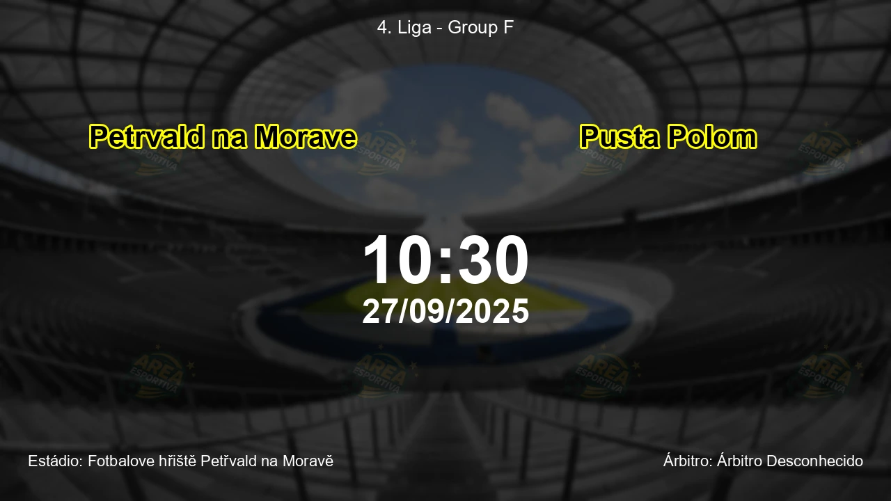 Palpite e análise do jogo Petrvald na Morave vs Pusta Polom pela 4. Liga - Group F