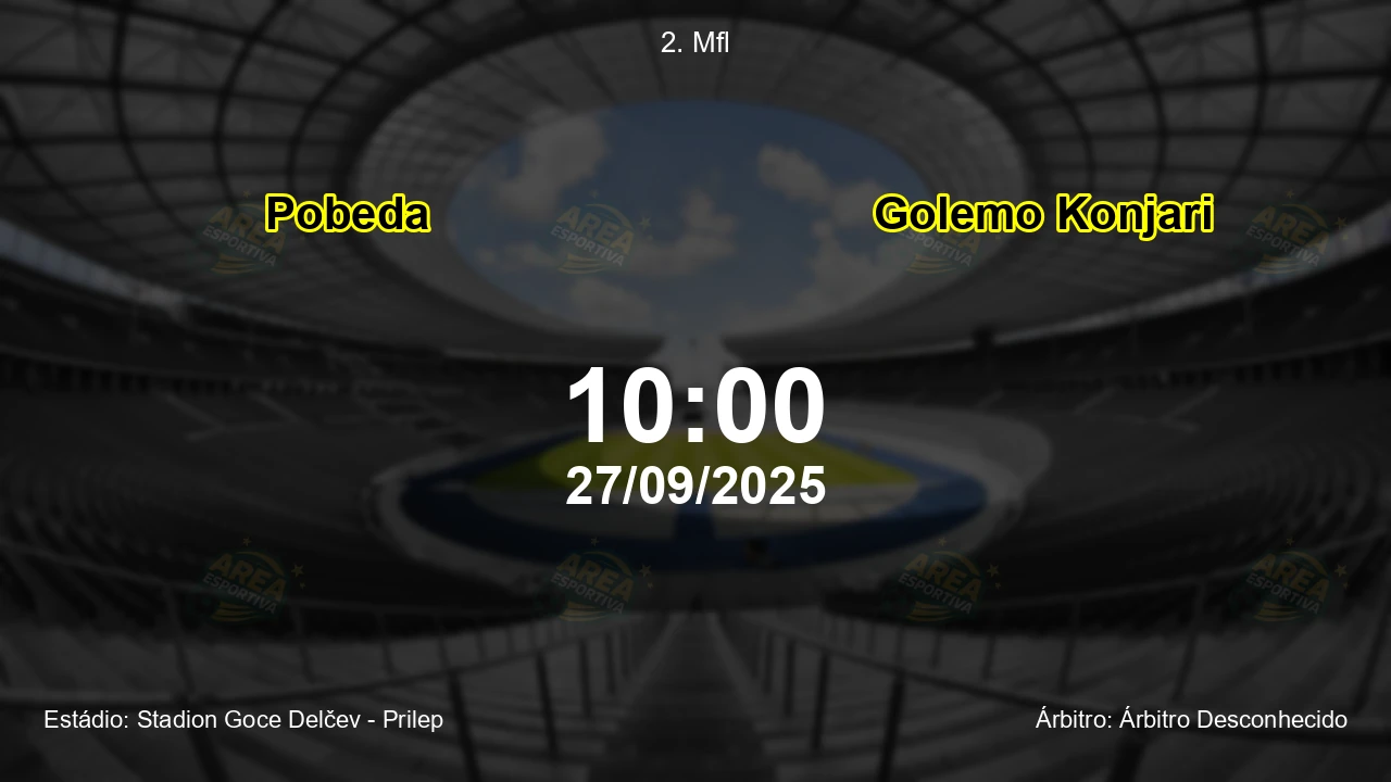 Palpite e análise do jogo Pobeda vs Golemo Konjari pela 2. Mfl