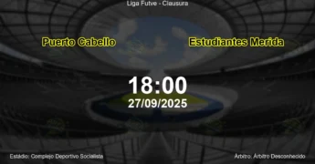 Palpite e análise do jogo Puerto Cabello vs Estudiantes Merida pela Liga Futve - Clausura