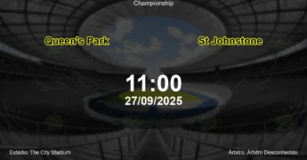 Palpite e análise do jogo Queen's Park vs St Johnstone pela Championship