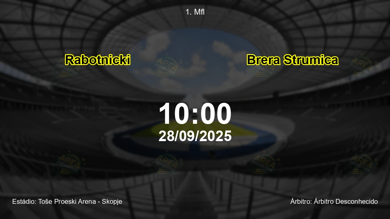 Palpite e análise do jogo Rabotnicki vs Brera Strumica pela 1. Mfl