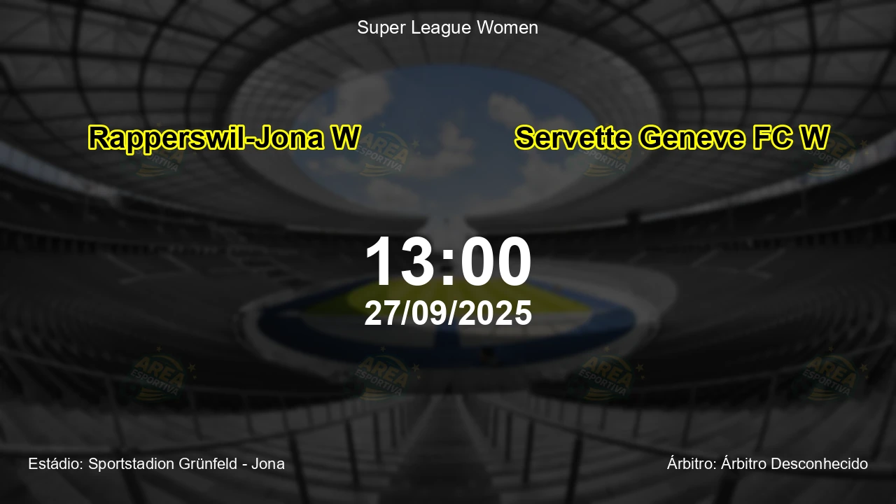 Palpite e análise do jogo Rapperswil-Jona W vs Servette Geneve FC W pela Super League Women