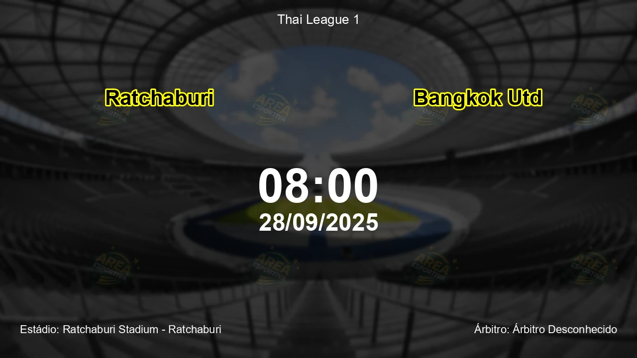 Palpite e análise do jogo Ratchaburi vs Bangkok Utd pela Thai League 1