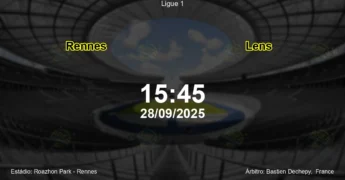 Palpite e análise do jogo Rennes vs Lens pela Ligue 1