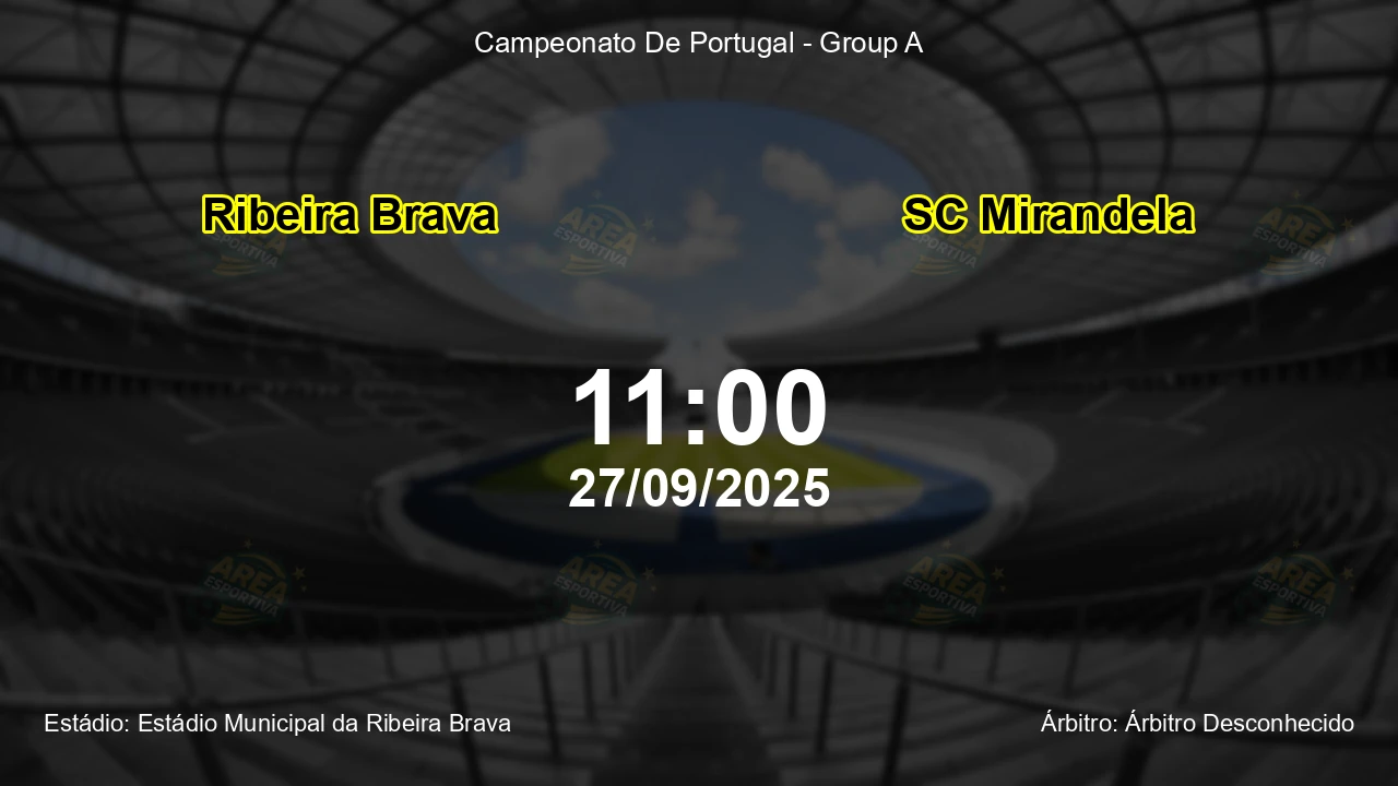 Palpite e análise do jogo Ribeira Brava vs SC Mirandela pela Campeonato De Portugal - Group A