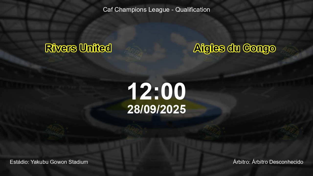 Palpite e análise do jogo Rivers United vs Aigles du Congo pela Caf Champions League - Qualification